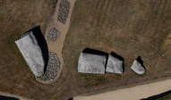 Vue aérienne site mégalithique - crédit photo : Thierry Martinez
